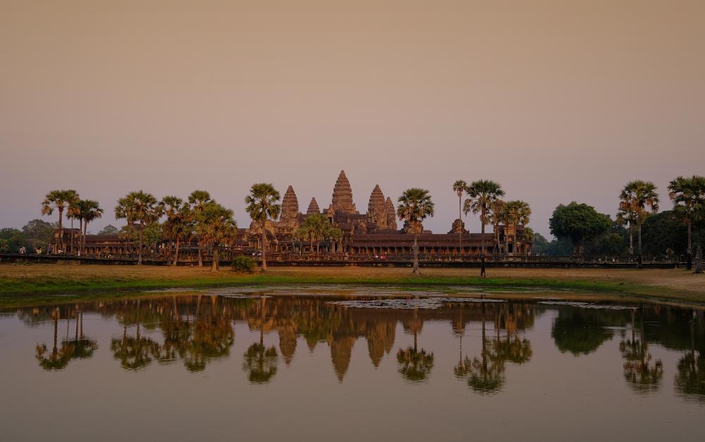 Petit déjeuner pique nique sur le site d'Angkor